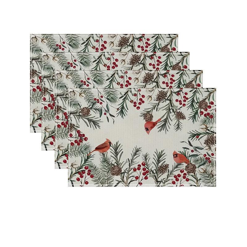 Heat-Resistant Stain-Proof Linen Party Placemats - Festival Collection