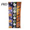 Halloween Tinsel Curtain Foil Fringe for Halloween, Orange Purple Black Background Event Decoration Photo Booth Props, Pumpkin Ghost Bat Party Shiny