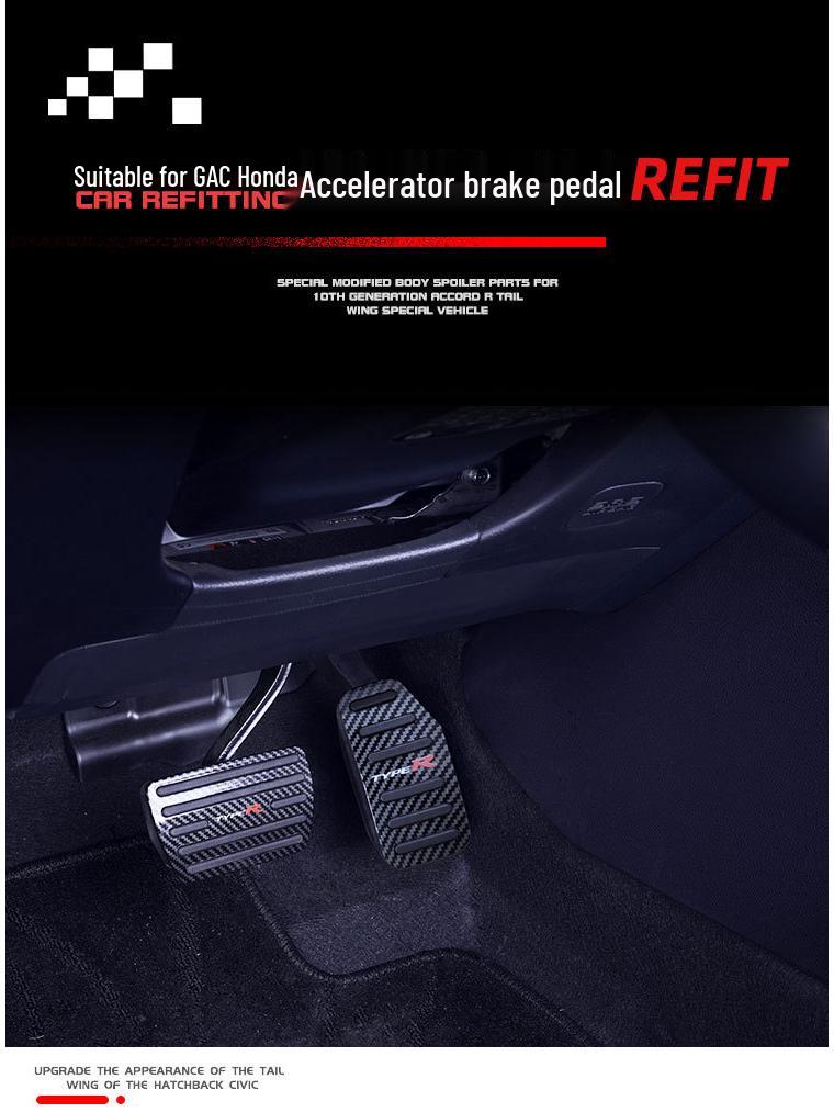 Alloy Rubber Anti-Slip Throttle & Brake Pedal Cover for City, Fit, Crider, Vezel, Greiz, XRV