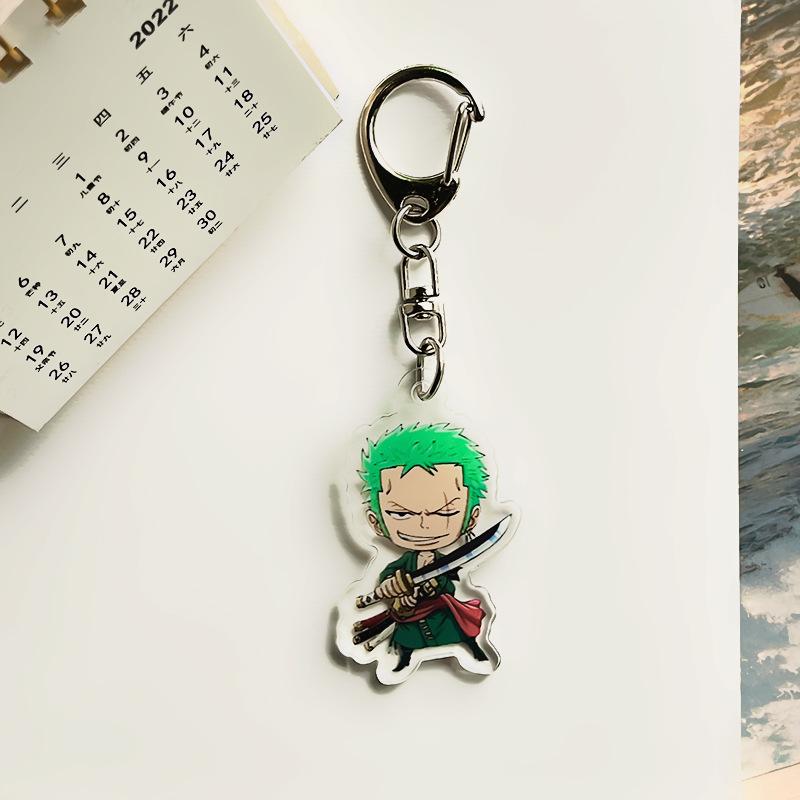 One Piece Peripheral Acrylic Keychain, Anime Luffy, Zoro, Zoro Bag Keychain