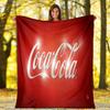 Christmas Gift Halloween Themed Cola Beverage Coca Cola Blanket Soft Home Furnishing Nap Decoration Four Seasons Warm Sherpa Blanket U18