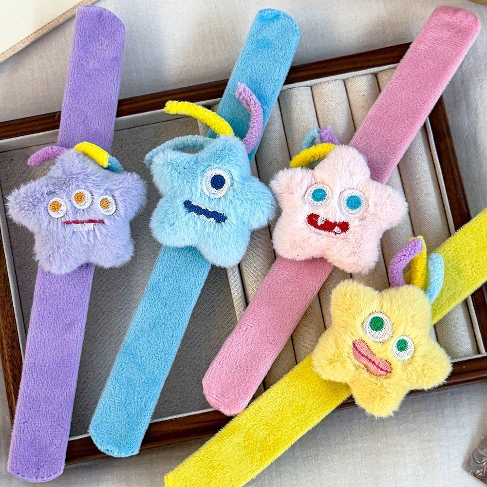 

Star Plush Slap Bracelet: Kids Dress-up Wristband & Festival Reward Gift Funny Star Slap Band [5 pcs]
