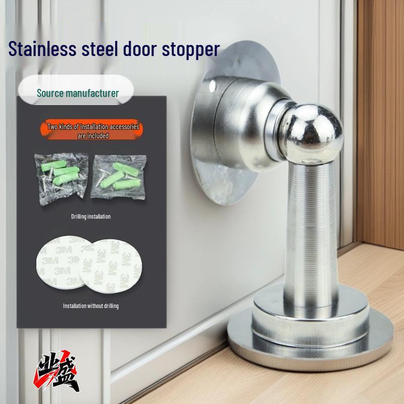 Strong Magnetic Waterproof Door Stopper - Silent, No-Drill, Stainless Steel Door Holder