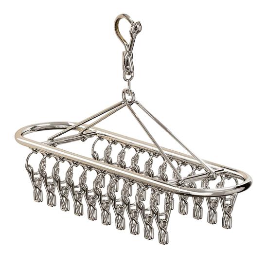 Clothes Drying Rack with Clip Strong Clamps No Rust Dryer Durable Stainless Steel Hanger for Socks And Underwear