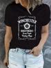 Polyester 100% Hot-selling New Product: A Girl Holding An Umbrella Printed Round-neck Short-sleeved T-shirt for Women's Summer