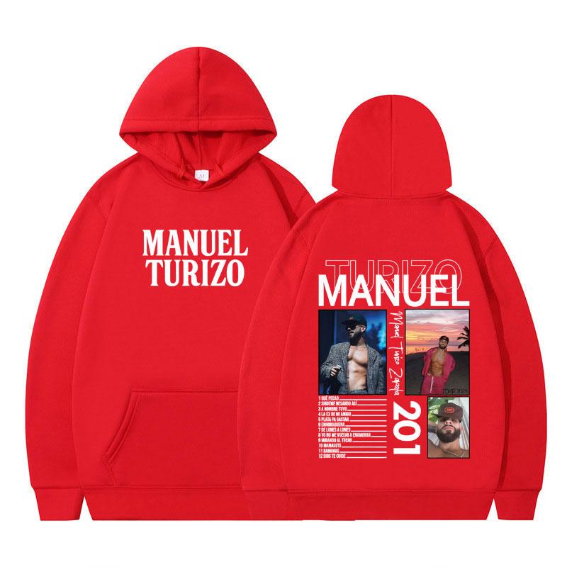 Rapper Manuel Turizo Tour 2025 Fashion Graphics Hoodie Men Women Gothic Punk Casual Pullover Long Sleeves Hip-hop Sweatshirts
