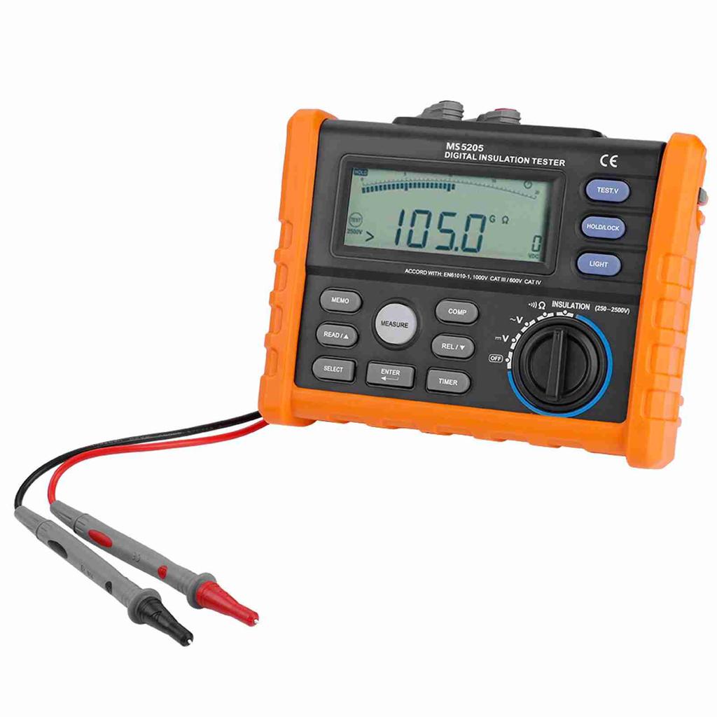 PEAKMETER MS5205 Digital Insulation Resistance Multimeter Tester 0.01M Ohm  100G Ohm  2500V