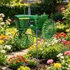 Green Tractor Wind Spinners with Rotating Wheels Garden Windmill Yard Ground Stake Windmill for Yard Lawn & Outdoor Decoration