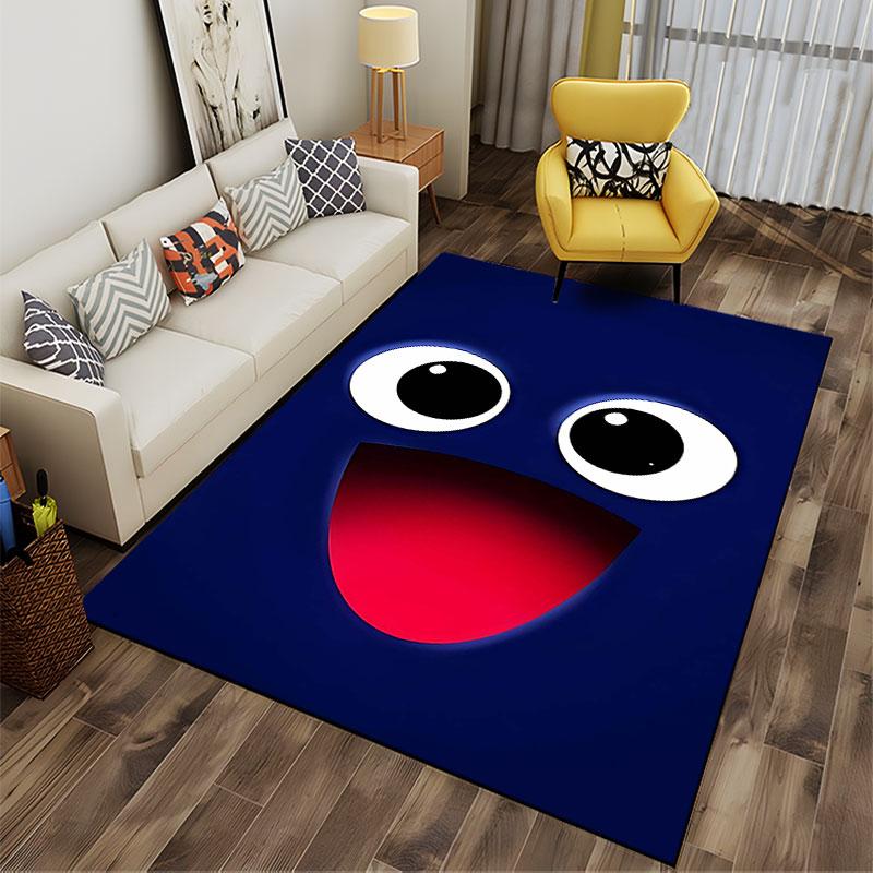 Happy Face Cartoon Carpet Design suitable as a non-slip mat for the living room or bedroom sofa