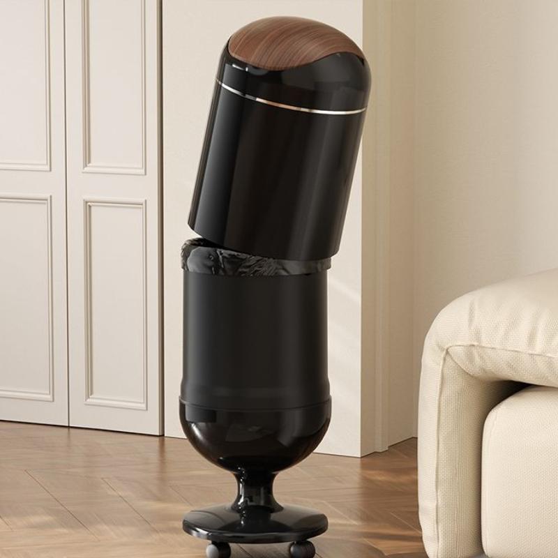 Kitchen Trash Cans Bathroom Waste Bins Living Room Luxury Mobile Large Wastebaskets Household Food Garbage Storage Buckets