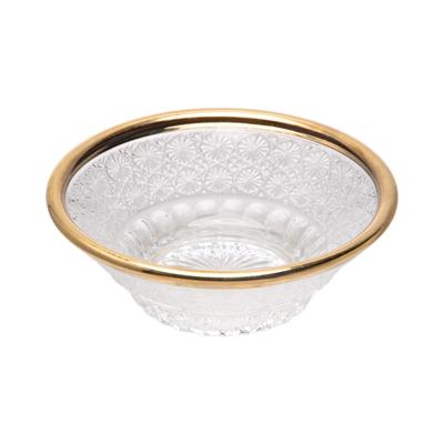 Aoyama Glas, Chiyoguchi (kleine Sake-Tasse/Schale), ca. 7cm, Kiku (Chrysantheme) Design, vergoldet, hergestellt in Japan, AMG-KM-K5G