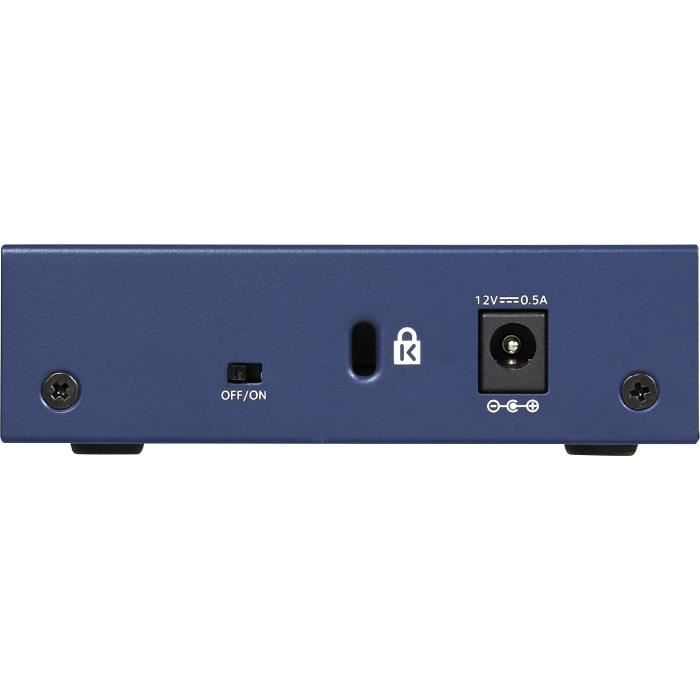 NETGEAR GS105 Switch Ethernet 5 Ports Métal Gigabit (10/100/1000), Protection ProSAFE, Garantie À Vie Idéal Pour Les PME Et TPE