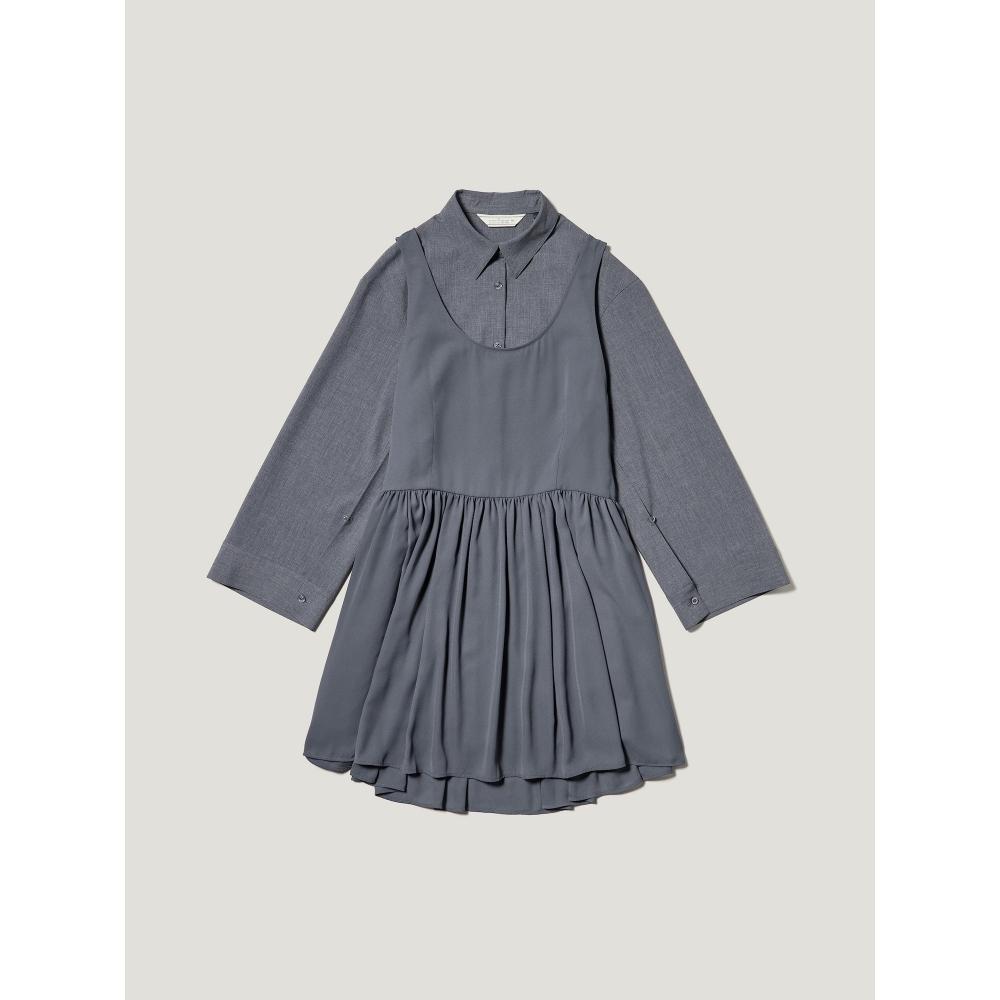 GU by Uniqlo 2 Piece Shirt Mini Dress Set By Rokh