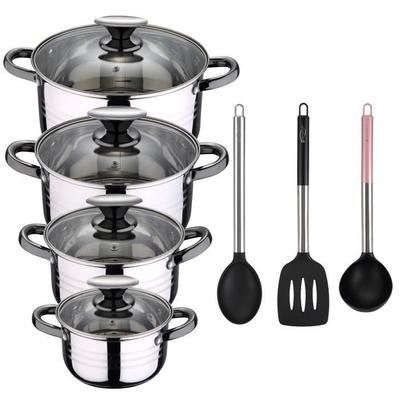 Cookware - SAN IGNACIO - Hita - 8 Pieces - Stainless Steel - Induction Compatible