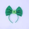 Irish Leprechaun Bowknot Hair Hoop Fashion Statement Karaoke Party Leprechaun for Irish Day Stage Photo Props