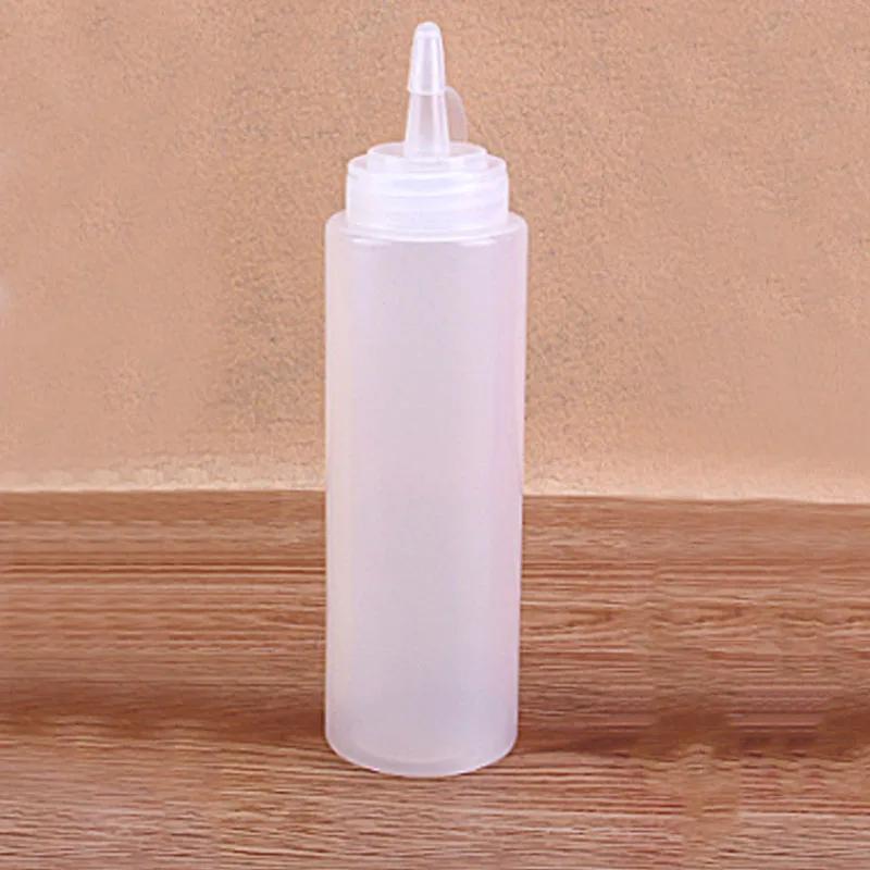 Sauce Bottle Cooking Tools Plastic Squeeze Bottle Olive Oil Storage Jar Condiment Dispenser Vinegar Seasoning Accessories