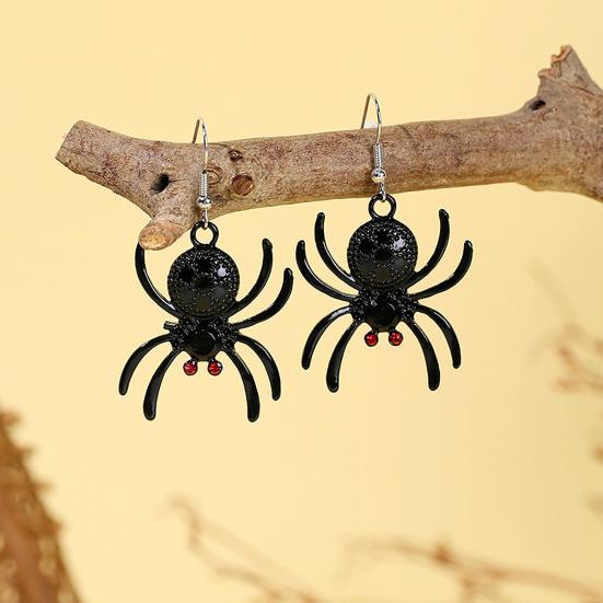 Fashionable Holiday Costume Jewelry 1 Pair Halloween Earrings for Women, Skeleton Spider Pumpkin Women Ghost Bat Dangle Earrings, Gothic Accessories