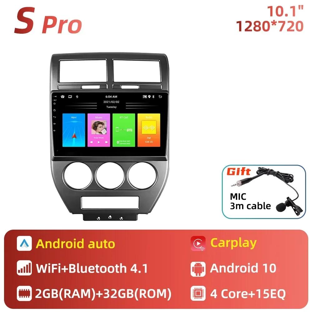 for Jeep Compass MK Patriot 2006-2010 Radio 2 Din Android Stereo Screen GPS Autoradio Head Unit Carplay Car Multimedia Player