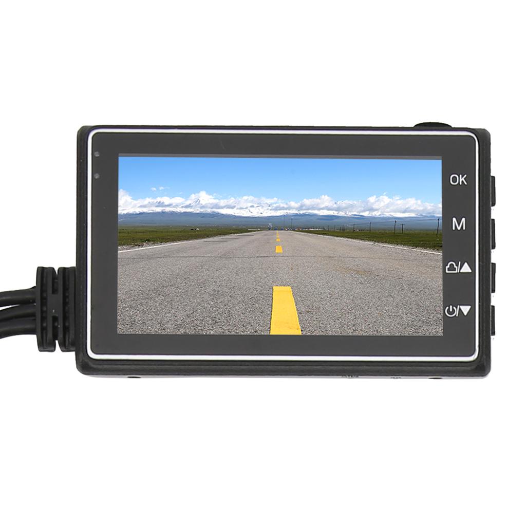 Motorcycle Video Driving Recorder Dual Camera Front Rear 1080P+720P Dash Cam Motorcycle Accessories