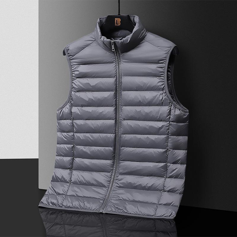 Men's Slim Fit Stand Collar Lightweight Down Vest - Autumn & Winter