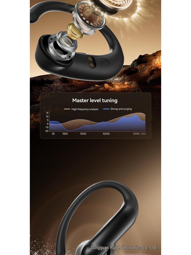 Smart M145 Ear-hook Bluetooth Earphones - Semi-in-ear, Dual Digital Display, Private Mold Design