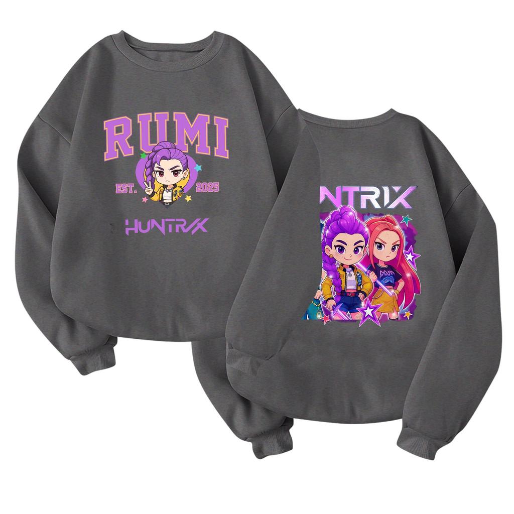 Children's Fashionable Lightweight Long-sleeved Round Neck Pullover With Pockets Printed Pullover