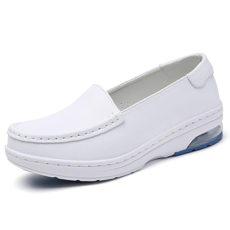 

Туфли медсестры женские на мягкой подошве, удобные, дышащие, нескользящие, на танкетке, не утомляющие ноги, дышащие, удобные, модные, медицинские рабочие белые туфли 34 белый