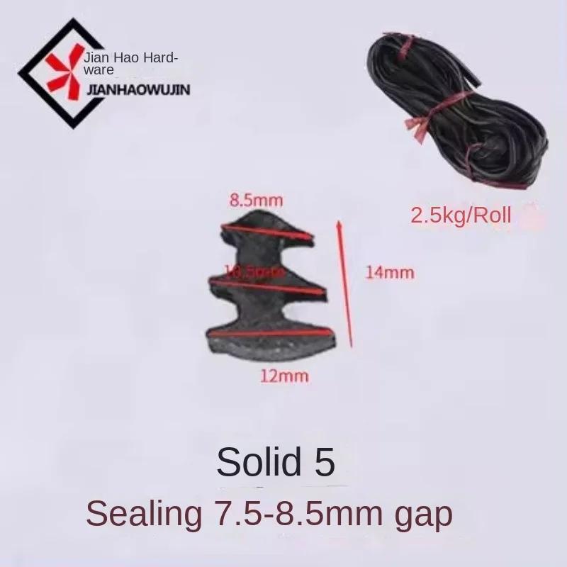 10M doors and windows slot thong Aluminum Alloy fixed glass strip doors and windows three EPDM seal strip Rubber strips
