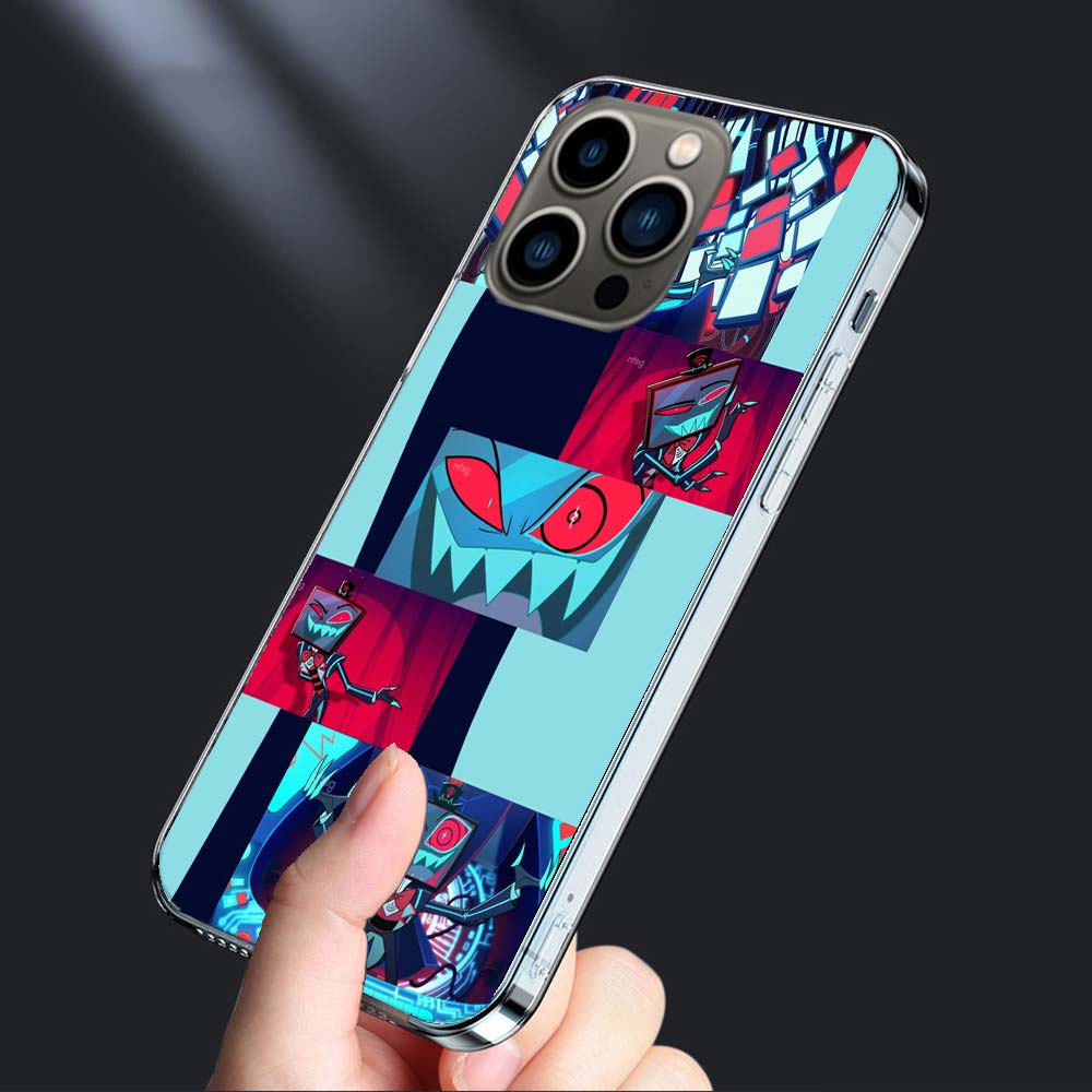 

H-Hazbin Vox Чехол для телефона для iPhone 16E 15 Pro 14 Plus 17E 16 17 Pro Max Air 11 12 13 Mini Ударопрочный Capa Милый Чехол TPU Clea iPhone 16 Pro
