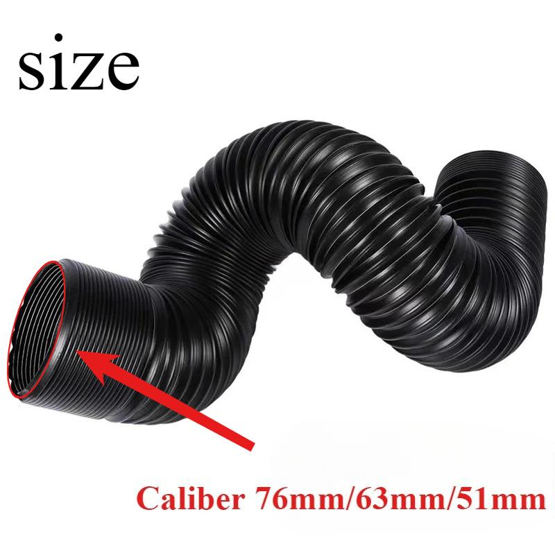 1Pc 51/63/76mm Car Air Filter Intake Pipe Steel Wire Corrugated Telescopic Duct Hose for Engine
