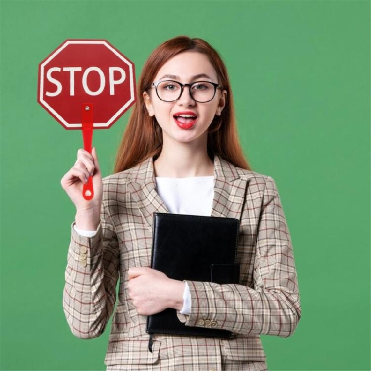 Tragbares doppelseitiges Kunststoff-Go/Stopp-Schild mit Griff Klassenzimmer-Lehrmittel für die frühe Lernförderung