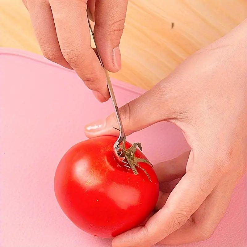 1PCS Stainless Steel Fruit Stem Remover Strawberry Tomato Fruit Stem Remover Pineapple Pineapple Seed Remover