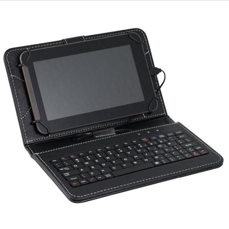 

Universal 7-inch Tablet Pc Keyboard Flip Stand Case With Premium Pu Leather Protection 7Inch