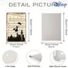 1pc Vintage Mary Poppins Metal Tin Sign - 20.32x30.48 cm Wall Art with Music Notes & Silhouette, Perfect for Home Decor & Holida