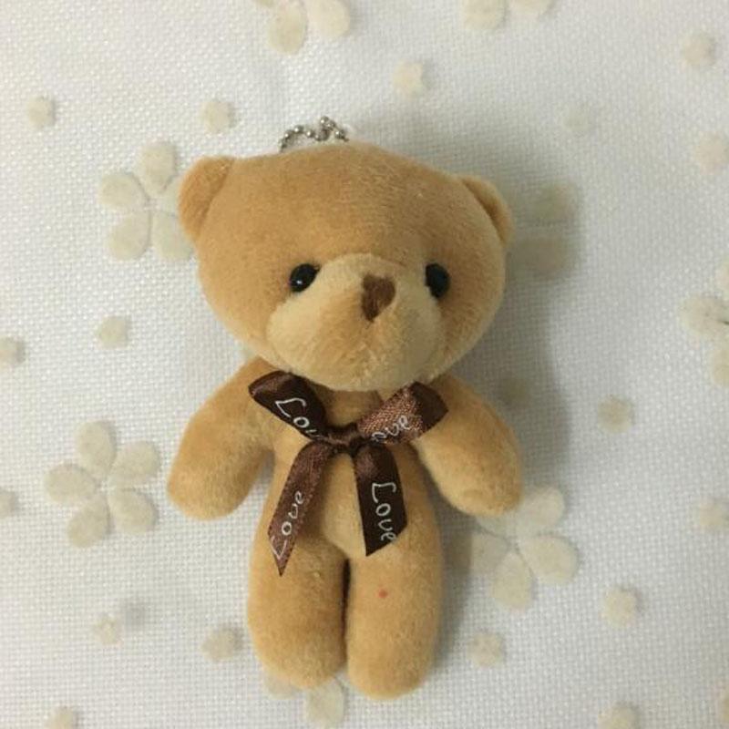 10CM Wedding Bear Stuffed Plush Toy Accessories Plush Toy Bear Key Chain Plush Toy