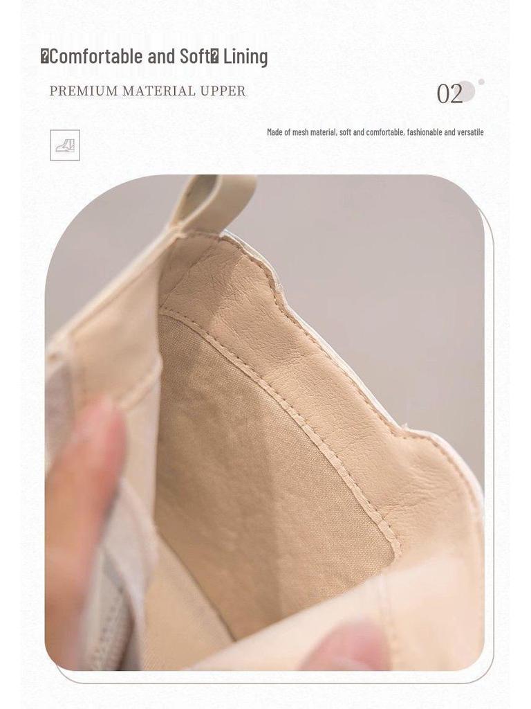 Girls' Martin Velvet-Lined Leather Boots 2025 - Fashionable Short Cotton Shoes for Autumn/Winter