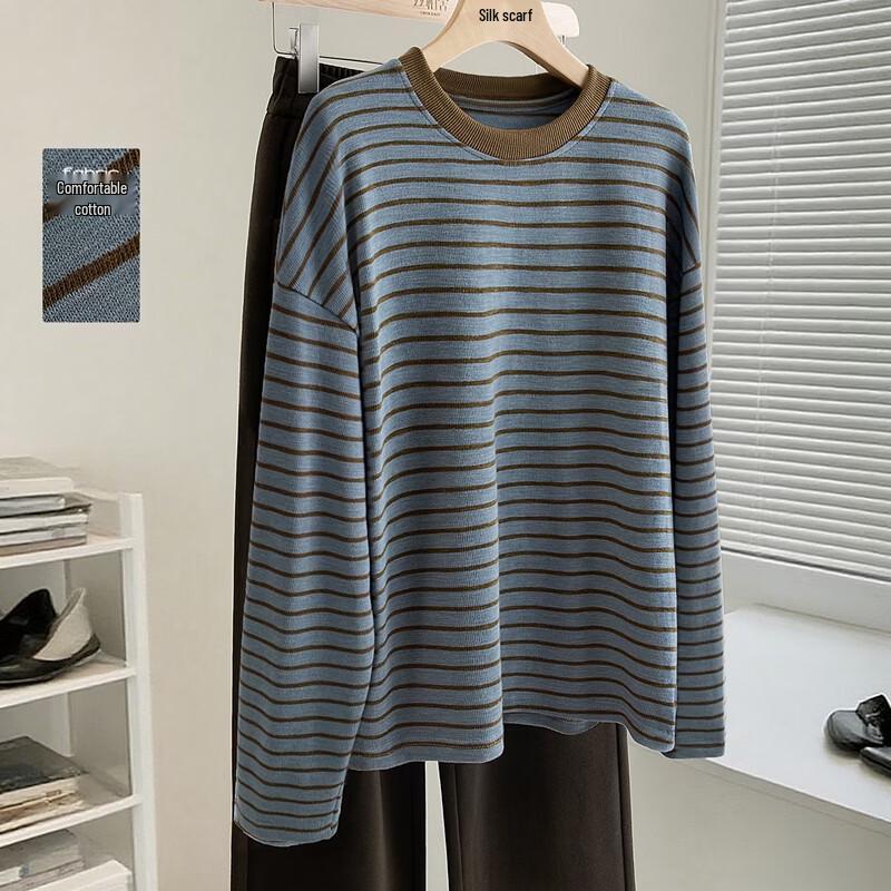 Sisibeishe Women s Color Block Striped Pullover Top S