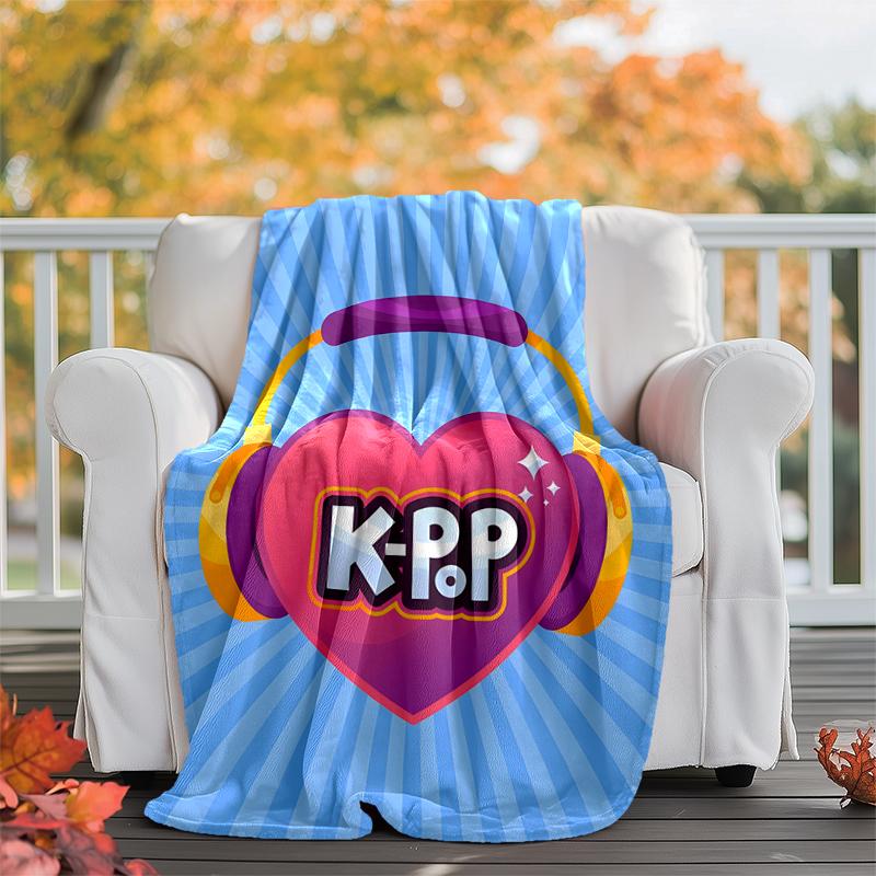 KPOP Flannel Blanket Soft Warm All-Season Throw, Design for Camping, Car Travel, Hiking Sofa, Bed, Office Perfect Gift for Parties
