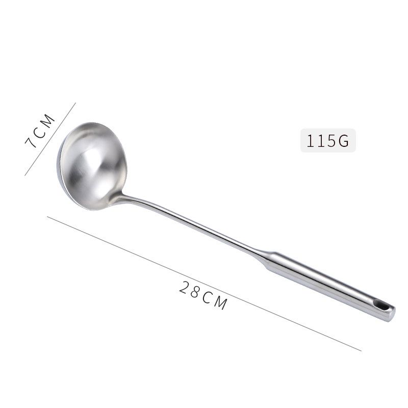 Soup Spoon Large Soup Porridge Ladel For Home 304 Stainless Steel Spoon Long Handle Scoop Porridge Spoon Porridge Spoon Colander Small Hot Pot Spoon [Diameter 7cm]
