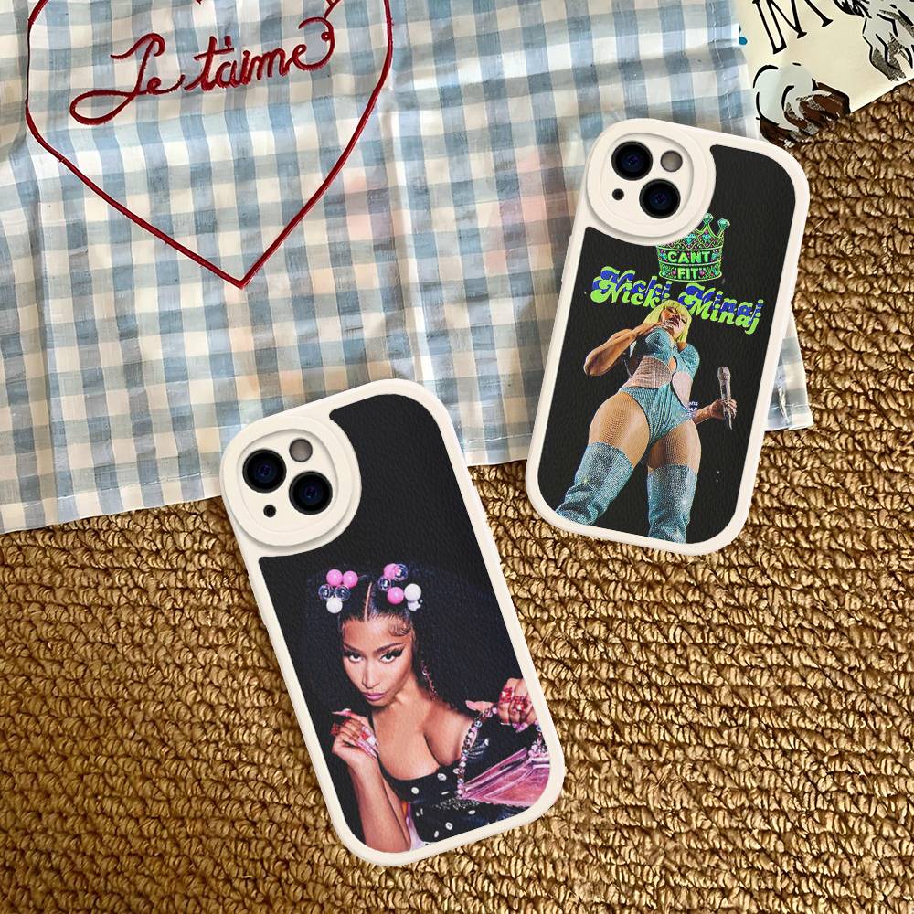Nicki Minaj Rapper Phone Cover For IPhone 11 12 13 14 15 16 Pro Max Mini Plus Soft Leather Case