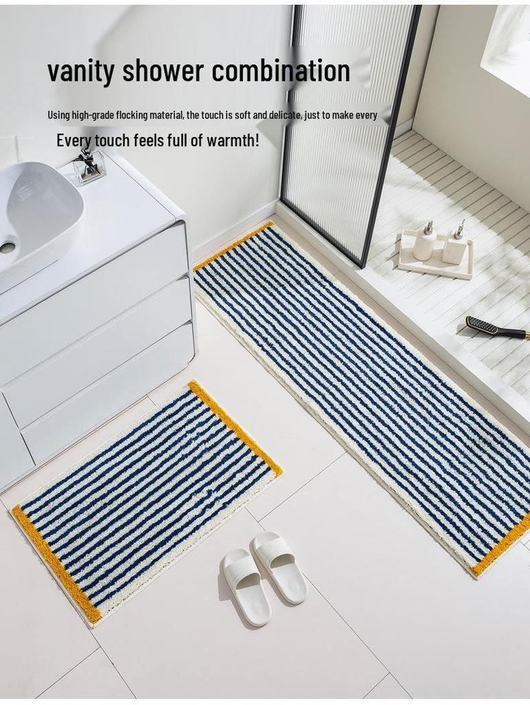 High-End Bedside Rug: Thick, Absorbent, Non-Slip Mat for Bedroom, Sofa, Bay Window, and Bathroom.