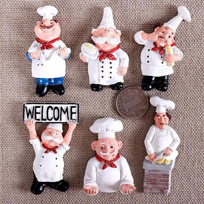 3D Karikatür Yaratıcı Ekmek Şefi Mesajı Ev Dekoru Buzdolabı Mıknatısı Buzdolabı Dekorasyonu Hediye Mutfak Sticker Poster Notları