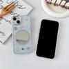Iphone16 Transparent Glitter Mirror Mobile Phone Case Is Suitable For Apple 17 Rhinestone 15 Light Luxury 13 Makeup Mirror Gem Soft