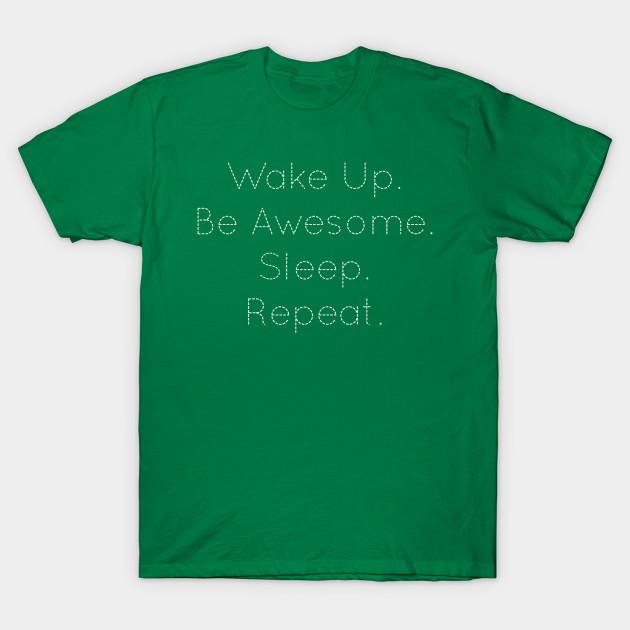 

Unisex Fashion TShirt Wake Up Be Awesome Print TShirt Plus Size S-5XL T-Shirt 100%Cotton Tops O Neck Short Sleeve Tees S зелёный