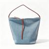 Korean-Style Simple Bucket Bag 2025: Women's Solid Color Shoulder & Crossbody Bag for Casual Commute