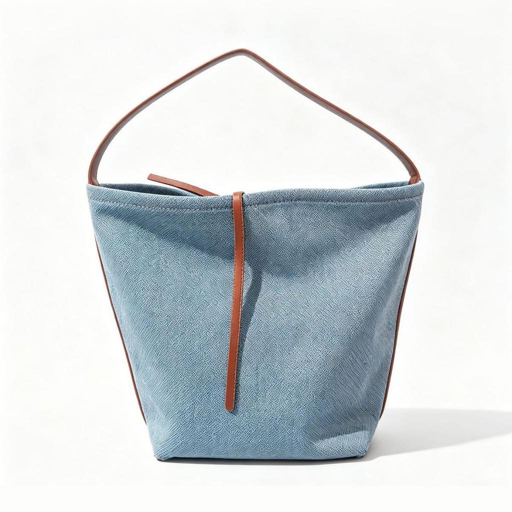 Korean-Style Simple Bucket Bag 2025: Women's Solid Color Shoulder & Crossbody Bag for Casual Commute