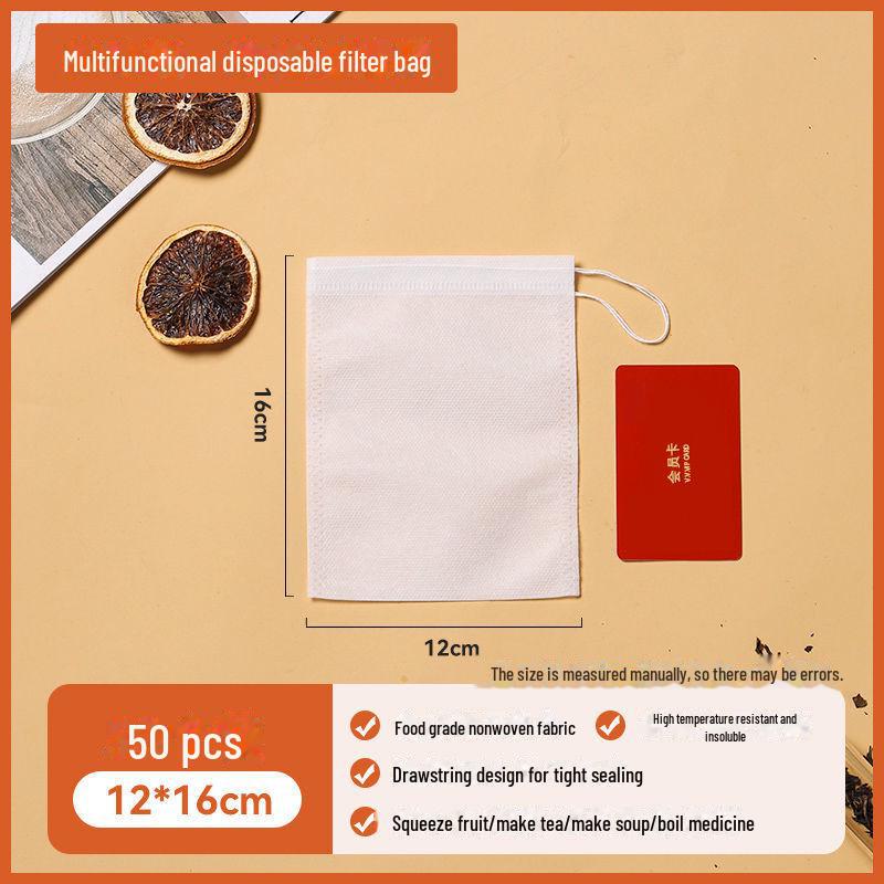 Disposable Non-Woven Tea Bag for Seasonings and Marinades - Food Grade Filter Bag