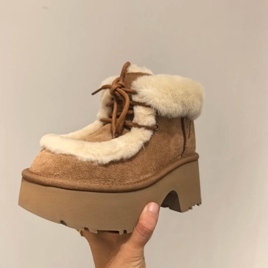 Blue Cabinet~ Star snow boots of the same style for women, thick-soled slope heel overflow, piled and thickened warm, non-slip and waterproof cotton s