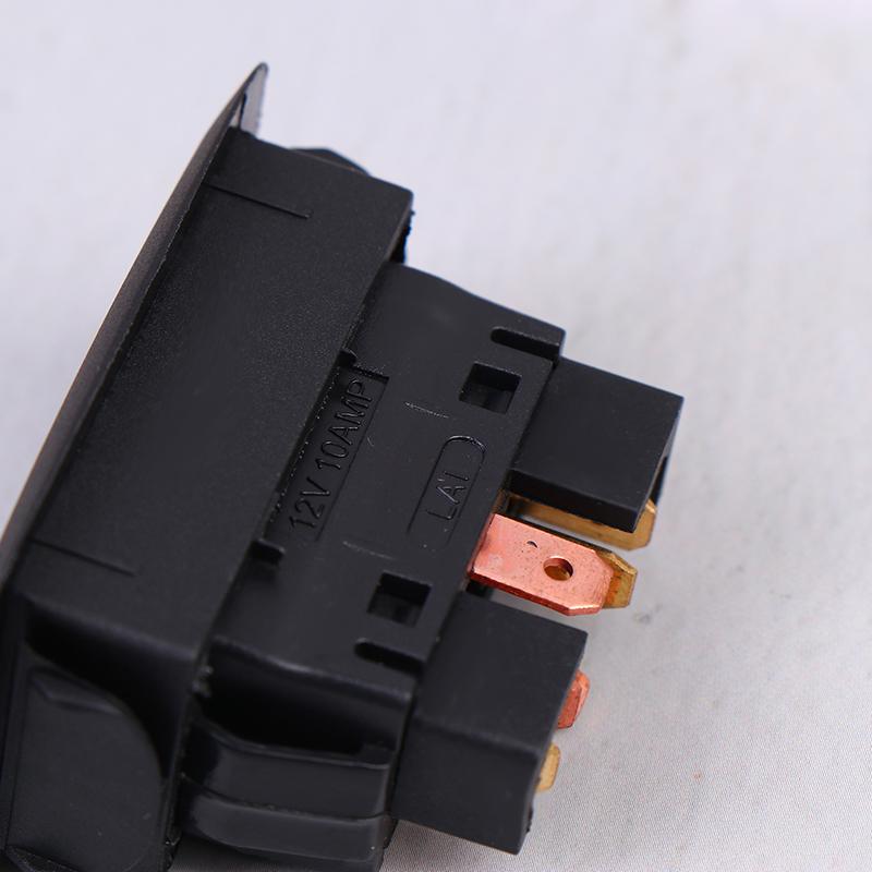 1Pc Universal 6Pin 12V/24V Car Electric Window Switch Power Window Switch For All Cars With Green Led Light Button Switch