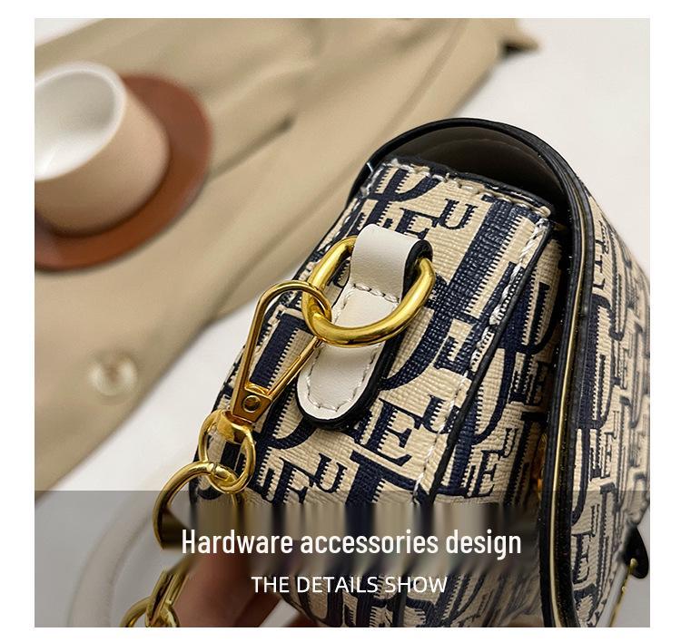 2025 Damen Crossbody Satteltasche - Europäisch & Amerikanisch Color Block Kette, Vielseitige Einzel Schulter Achsel Handtasche